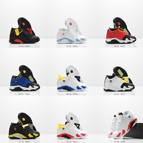 Jordan Air Jordan 14 Candy Cane mid-top children's retro basketball shoes-4154